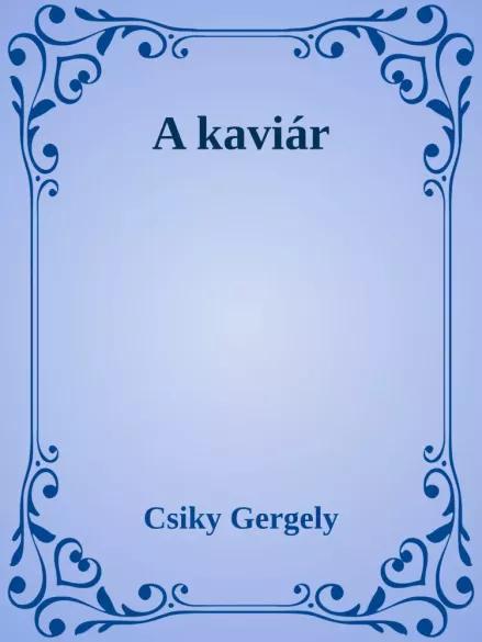 A kaviár (e-könyv)
