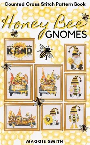 Honey Bee Gnomes Counted Cross Stitch Pattern Book (e-könyv)