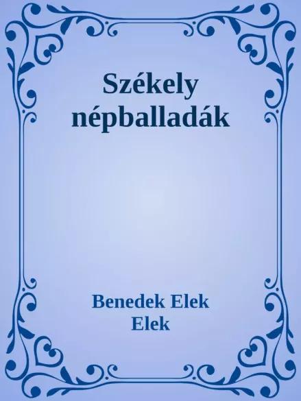Székely népballadák (e-könyv)