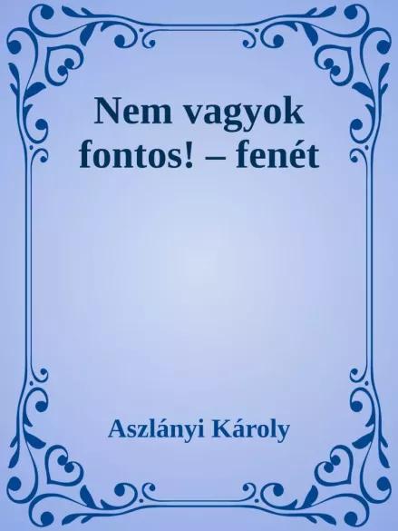 Nem vagyok fontos! - Fenét (e-könyv)