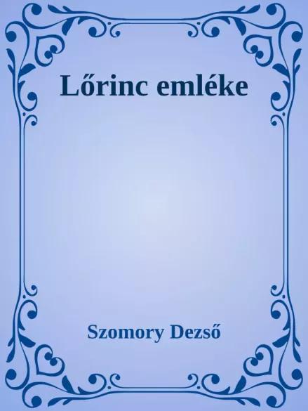 Lőrinc emléke (e-könyv)